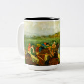 Edgar Degas Paardrijden Tweekleurige Koffiemok (Voorkant links)