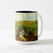 Edgar Degas Paardrijden Tweekleurige Koffiemok (Voorkant rechts)