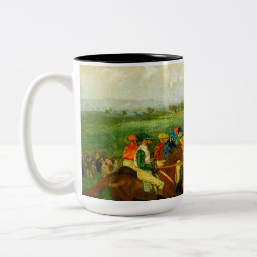 Edgar Degas Paardrijden Tweekleurige Koffiemok (Links)