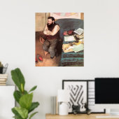 Edgar Degas Portrait van Diego Martelli Poster (Thuiskantoor)