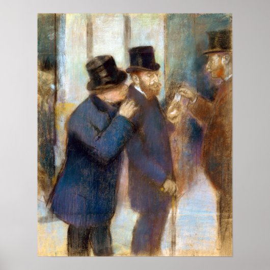 Edgar Degas Portreits op de beurs Poster (Voorkant)