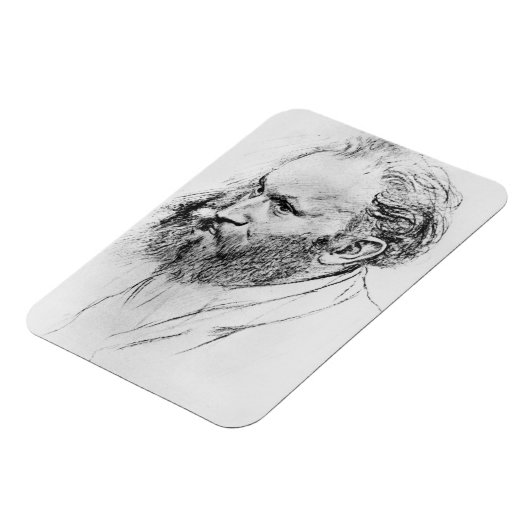 Edgar Degas | Portret van Edouard Manet Magneet (Linkerzijde)