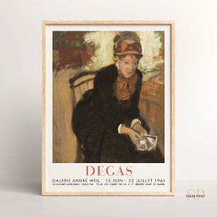 Edgar Degas Portret van Mary Cassatt Art Elegance Poster