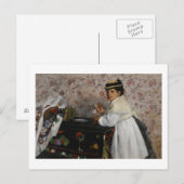Edgar Degas | Portret van Mlle Hortense Valpin � a Briefkaart (Voorkant / Achterkant)