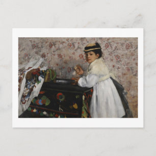 Edgar Degas Portret van Mlle Hortense Valpin � a Briefkaart