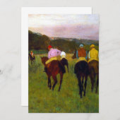 Edgar Degas Race Paarden in Longchamp Aankondiging (Voorkant / Achterkant)