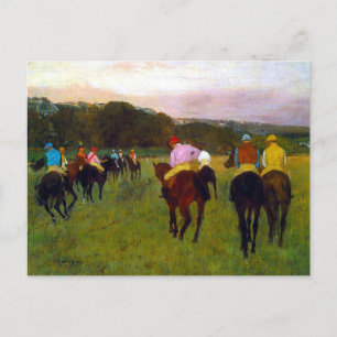 Edgar Degas Race Paarden in Longchamp Briefkaart