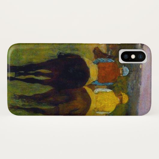 Edgar Degas Race Paarden in Longchamp Case-Mate iPhone Case (Achterkant (horizontaal))