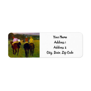 Edgar Degas Race Paarden in Longchamp Etiket