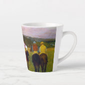 Edgar Degas Race Paarden in Longchamp Latte Mok (Rechts)