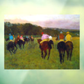 Edgar Degas Race Paarden in Longchamp Raamsticker (Vel 3)