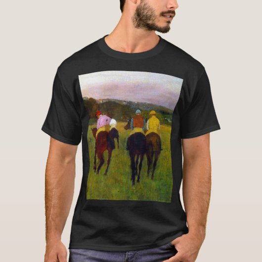 Edgar Degas Race Paarden in Longchamp T-shirt (Voorkant)