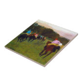 Edgar Degas Race Paarden in Longchamp Tegeltje (Zijkant)
