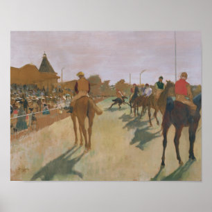 Edgar Degas   Race-paarden voor de kust van de dee Poster