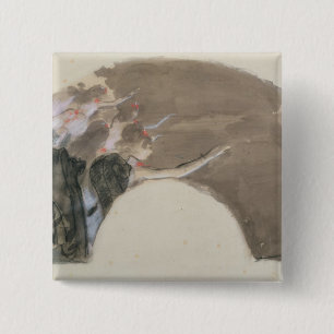 Edgar Degas Schets voor een ventilator, c.1879 Vierkante Button 5,1 Cm