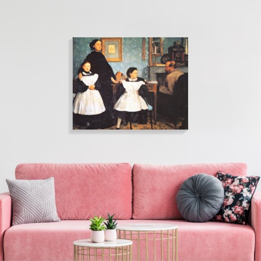 Edgar Degas schilderij, The Bellelli Family Canvas Afdruk (Insitu (Woonkamer))