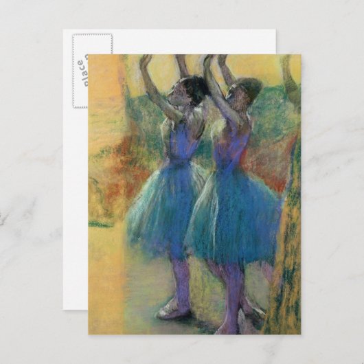 Edgar Degas | Twee blauwe dansers Briefkaart (Voorkant / Achterkant)