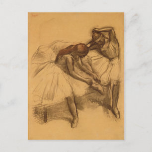 Edgar Degas Twee dansers Briefkaart