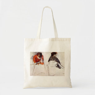 Edgar Degas - Twee vrouwen zitten Tote Bag