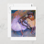 Edgar Degas - Two Dancers 1898 Ballet Pastel dans Briefkaart (Voorkant / Achterkant)