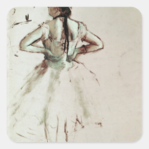 Edgar Degas Van achteren bekeken danser Vierkante Sticker