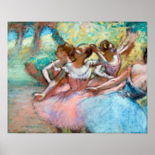 Edgar Degas - Vier Ballerinas in Stage Poster
