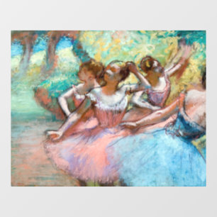 Edgar Degas - Vier Ballerinas in Stage Raamsticker