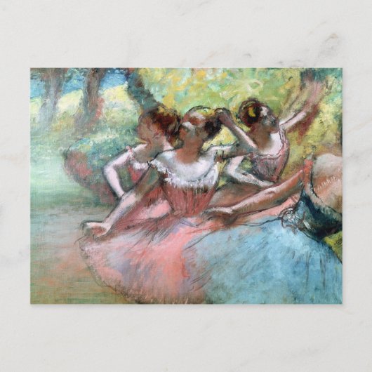 Edgar Degas | Vier ballerinas op het podium Briefkaart (Voorkant)
