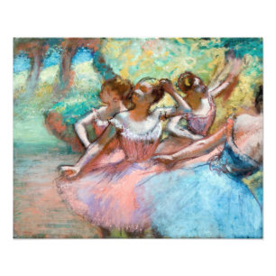 Edgar Degas - Vier ballerina's op het podium Foto Afdruk