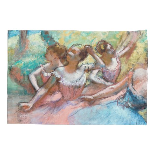 Edgar Degas - Vier ballerina's op het podium Kussensloop (Achterkant)