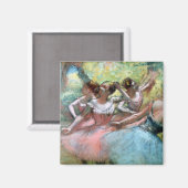 Edgar Degas | Vier ballerinas op het podium Magneet (Voorkant / Achterkant)
