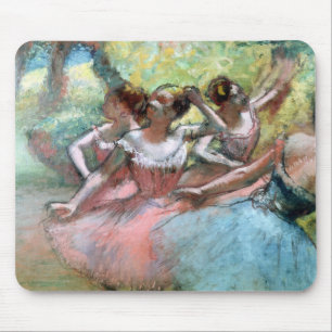 Edgar Degas Vier ballerinas op het podium Muismat