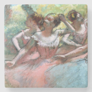 Edgar Degas   Vier ballerinas op het podium Stenen Onderzetter