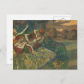 Edgar Degas Vier Dansers Impressionist Briefkaart (Voorkant / Achterkant)