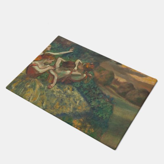 Edgar Degas Vier Dansers Impressionist Deurmat (Schuin)