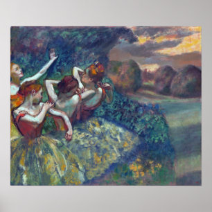 Edgar Degas Vier dansers Poster
