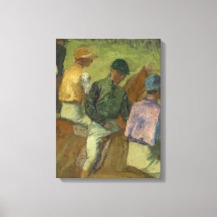 Edgar Degas Vier Jockeys Canvas Afdruk