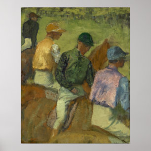 Edgar Degas Vier Jockeys Poster
