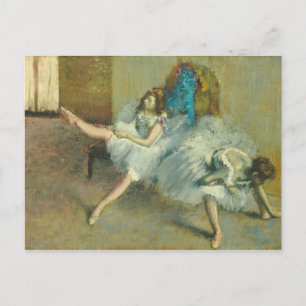 Edgar Degas Vóór de ballet, 1890-1892 Briefkaart