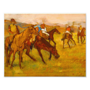 Edgar Degas voor de race Foto Afdruk