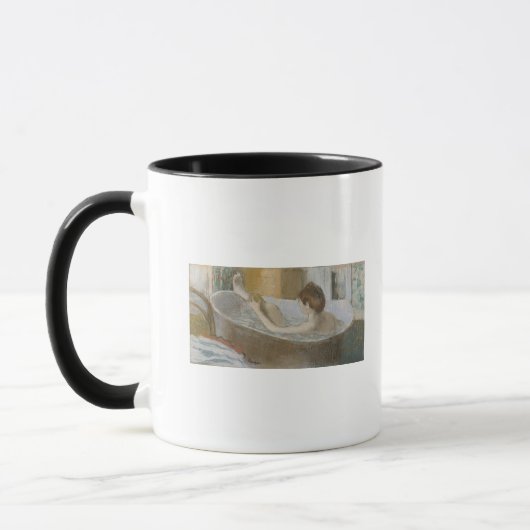 Edgar Degas | Vrouw in haar Bath, sponk haar been Mok (Links)