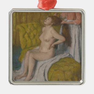 Edgar Degas Vrouw met haar haar haar haar hand Metalen Ornament