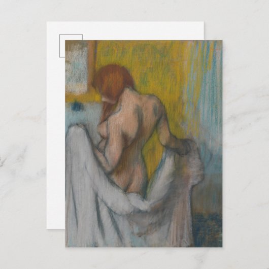 Edgar Degas | Vrouw met handdoek Briefkaart (Voorkant / Achterkant)