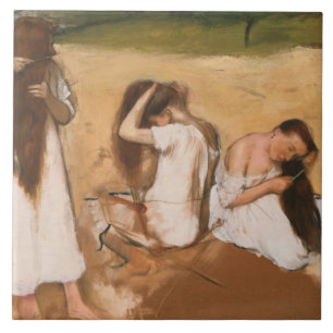 Edgar Degas - Vrouwen in hun haar haar Tegeltje