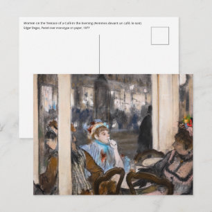 Edgar Degas - Vrouwen op een Cafeterras 's Avonds Briefkaart