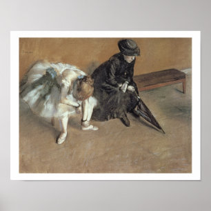 Edgar Degas Wachten, c.1882 Poster