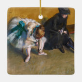 Edgar Degas - Wachten Keramisch Ornament (Achterkant)