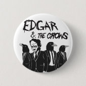 Edgar en The Crows Ronde Button 5,7 Cm (Voorkant)