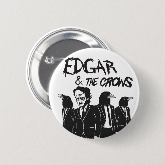 Edgar en The Crows Ronde Button 5,7 Cm (Voorkant /achterkant)