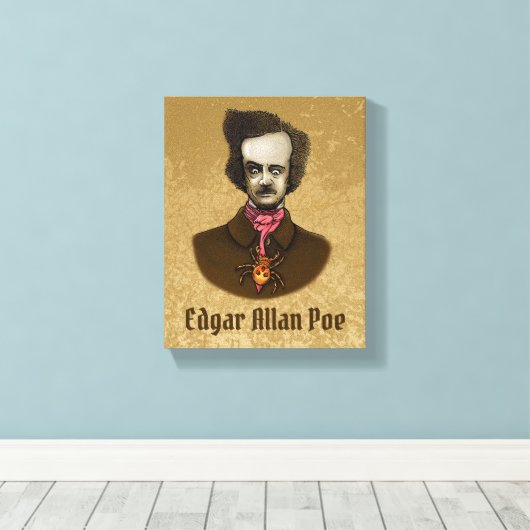 Edgar met Gold Bug Canvas Afdruk (Insitu (Houten vloer))